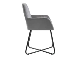 Sillas de comedor 4 unidades de terciopelo gris
