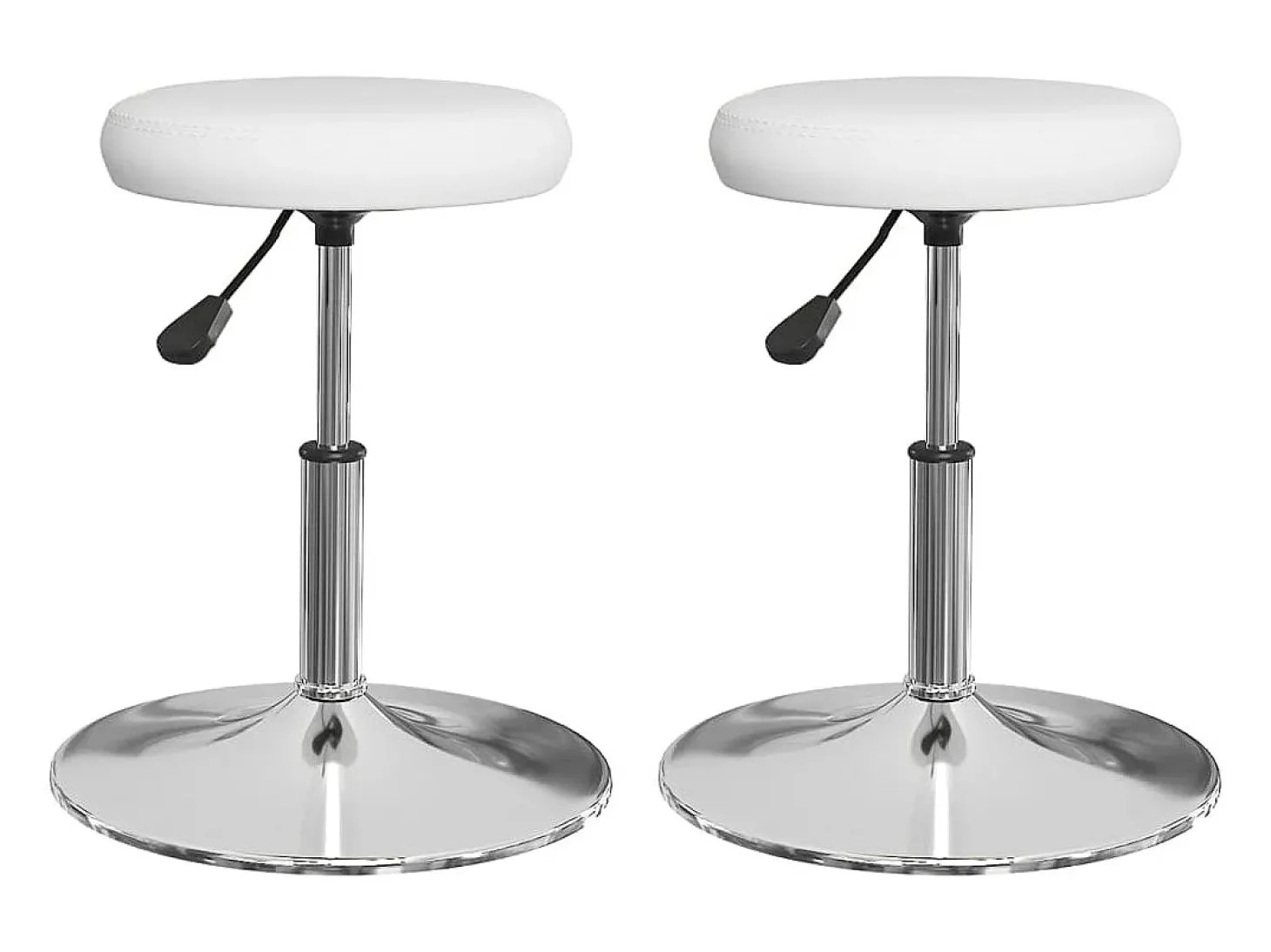 Sillas de comedor 2 unidades cuero sintético blanco