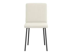 Sillas de comedor 4 unidades terciopelo crema