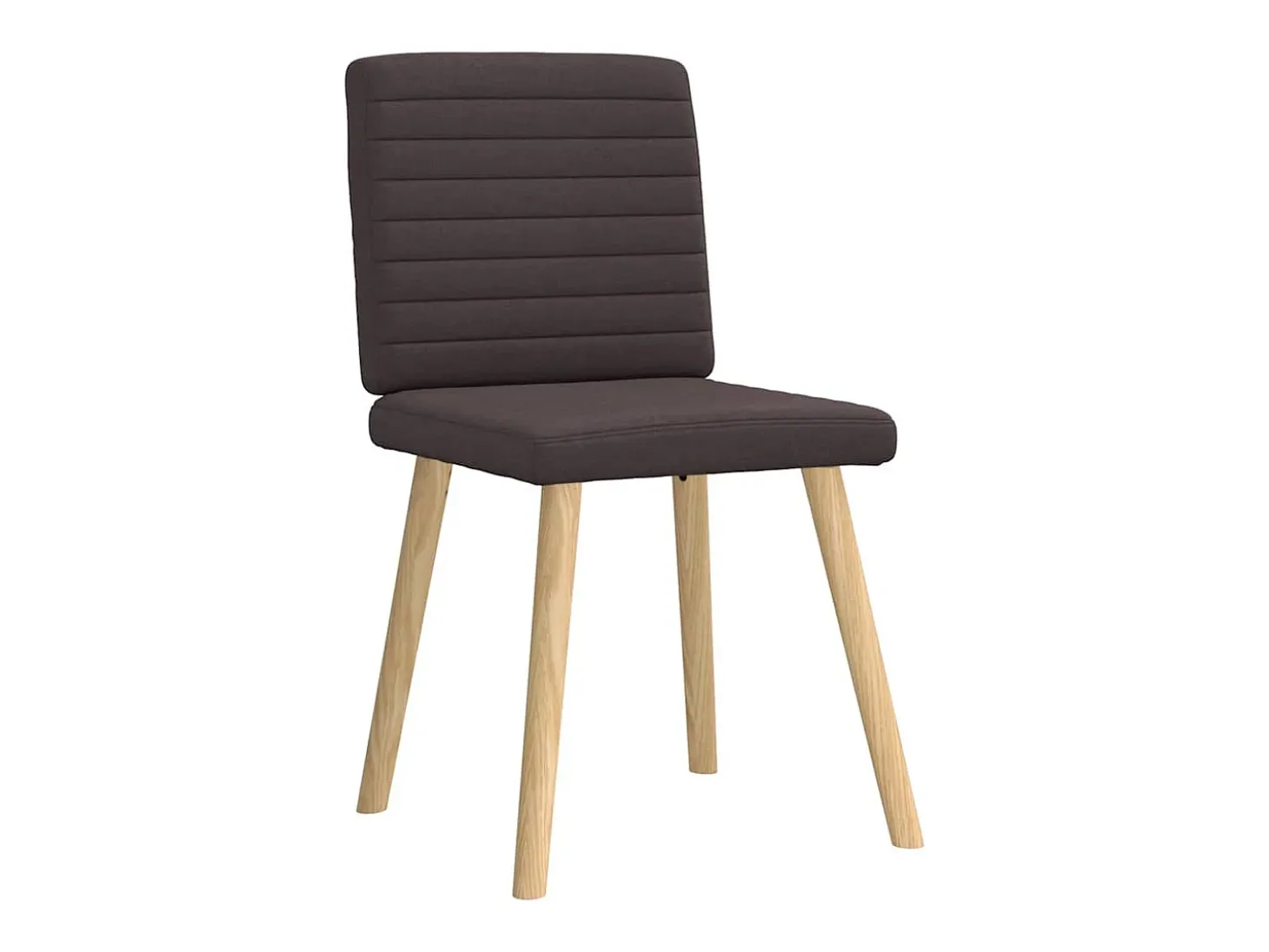 Sillas de comedor 4 unidades tela marrón oscuro