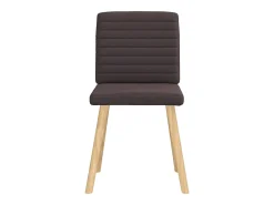 Sillas de comedor 4 unidades tela marrón oscuro