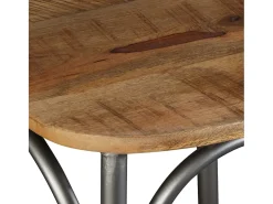 Sillas de comedor 6 unidades madera de mango respaldo acero cruzado