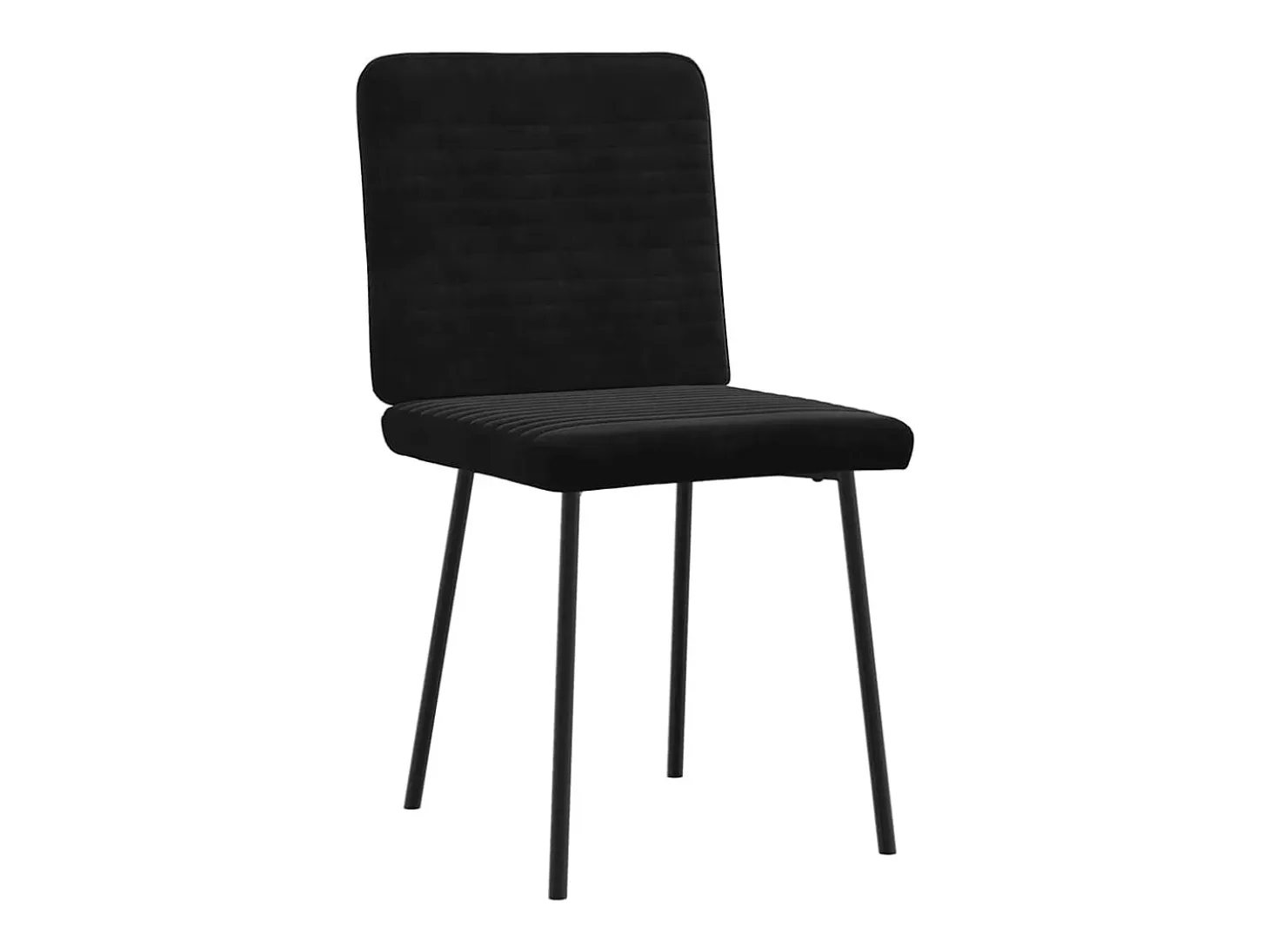 Sillas de comedor 4 unidades terciopelo negro