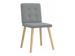 Sillas de comedor 6 unidades de tela gris claro