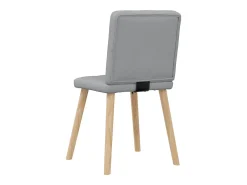 Sillas de comedor 6 unidades de tela gris claro