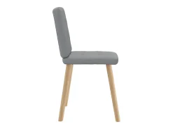 Sillas de comedor 6 unidades de tela gris claro