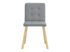 Sillas de comedor 4 unidades tela gris claro