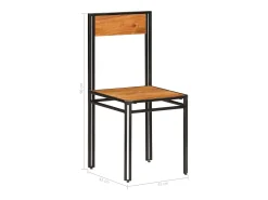 Sillas de comedor 2 unidades madera maciza de acacia