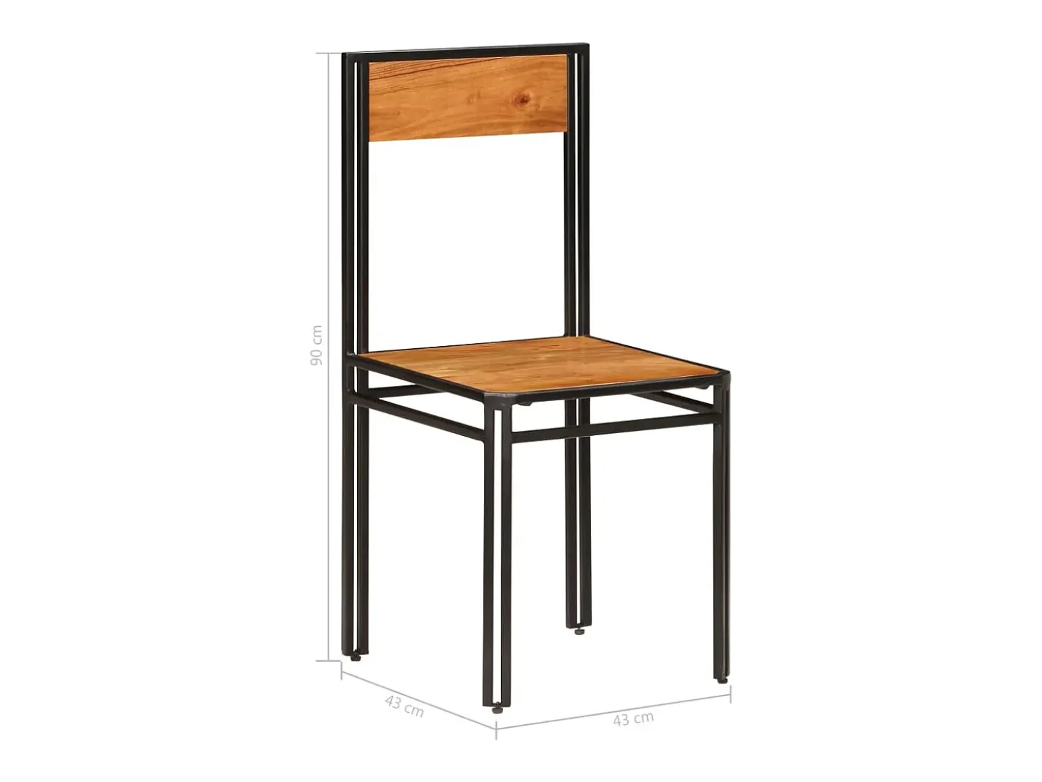 Sillas de comedor 2 unidades madera maciza de acacia