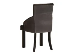 Sillas de comedor 2 unidades cuero auténtico de cabra negro