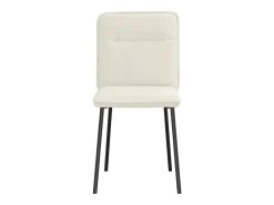 Sillas de comedor 4 unidades terciopelo crema