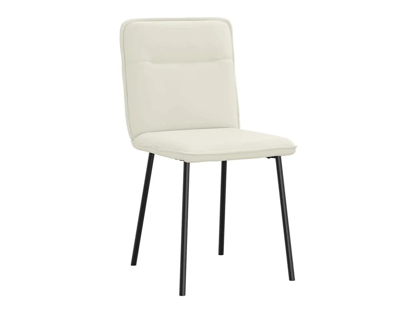 Sillas de comedor 4 unidades terciopelo crema