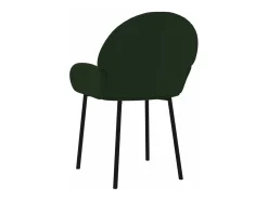 Sillas de comedor 2 unidades terciopelo verde oscuro