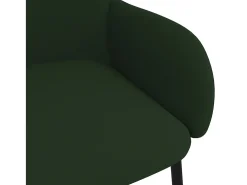 Sillas de comedor 2 unidades terciopelo verde oscuro