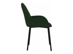 Sillas de comedor 2 unidades terciopelo verde oscuro