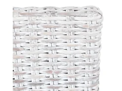 Sillas de comedor 6 unidades ratán Kubu y madera mango marrón