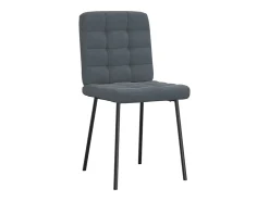 Sillas de comedor 2 unidades terciopelo gris oscuro