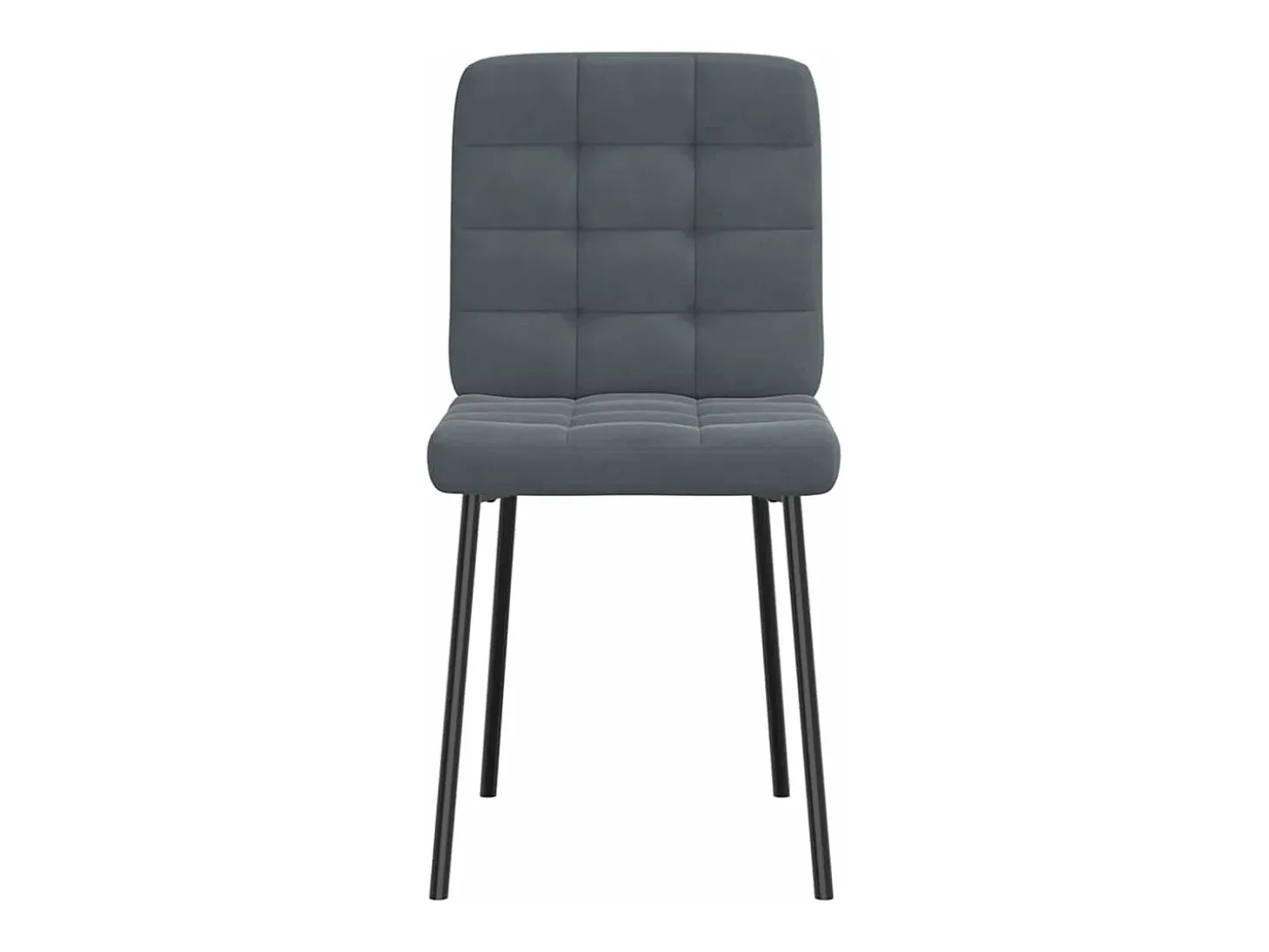 Sillas de comedor 2 unidades terciopelo gris oscuro
