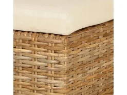 Sillas de comedor 6 unidades ratán kubu madera de mango