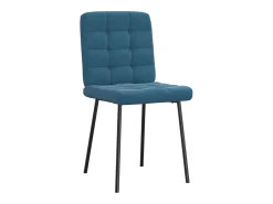 Sillas de comedor 4 unidades terciopelo azul