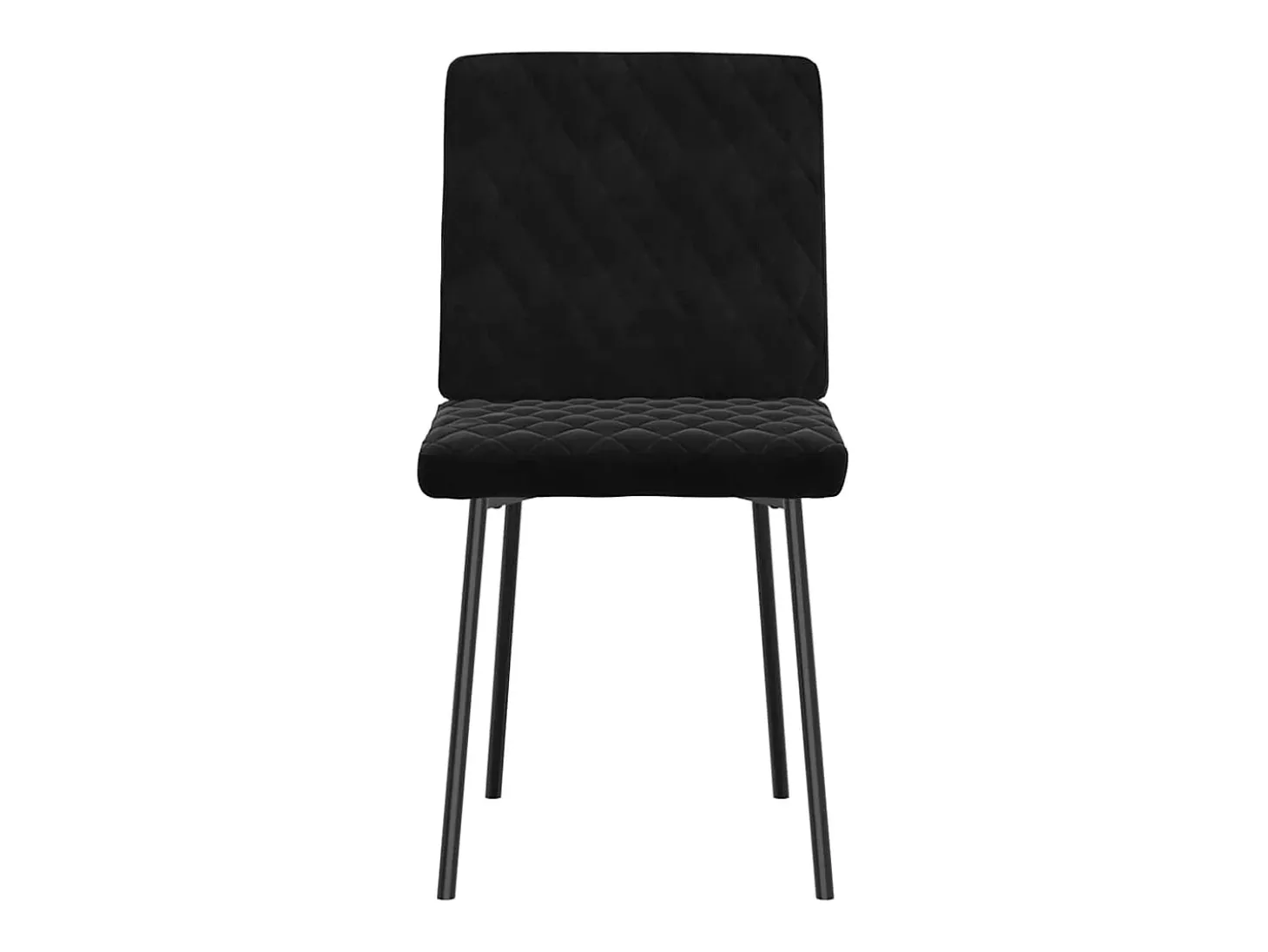 Sillas de comedor 2 unidades terciopelo negro