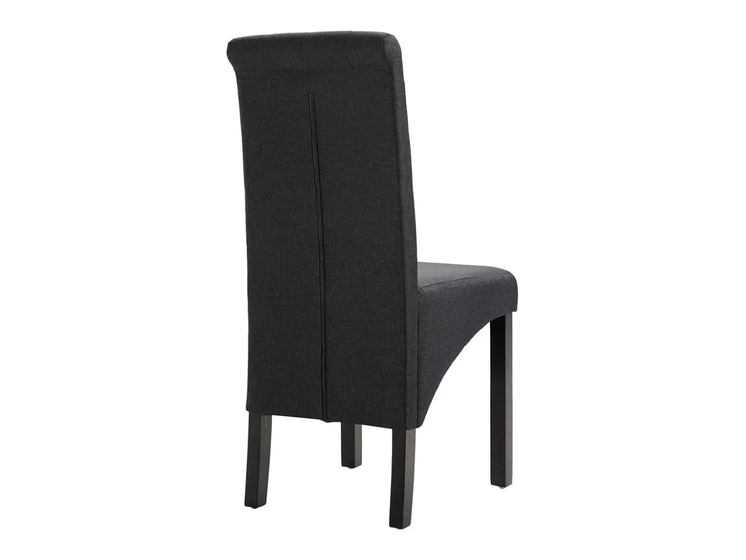 Sillas de comedor 2 unidades tela gris oscuro