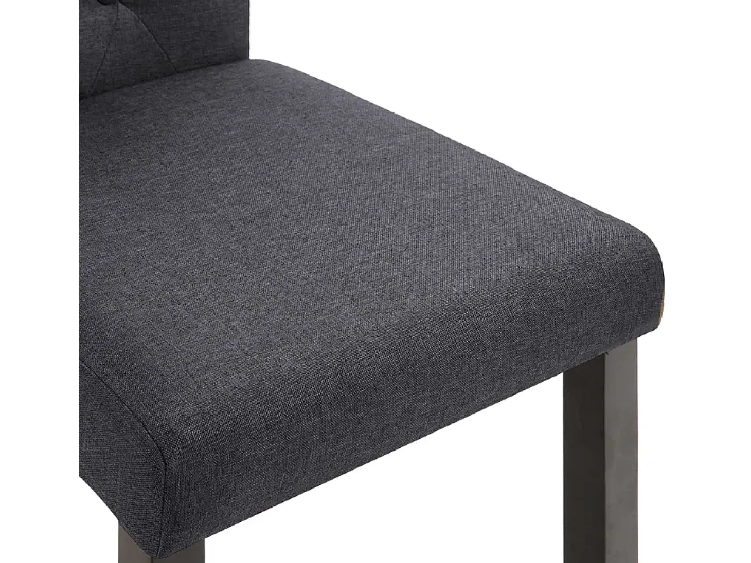 Sillas de comedor 2 unidades tela gris oscuro