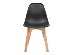Sillas de comedor 2 unidades plástico negro
