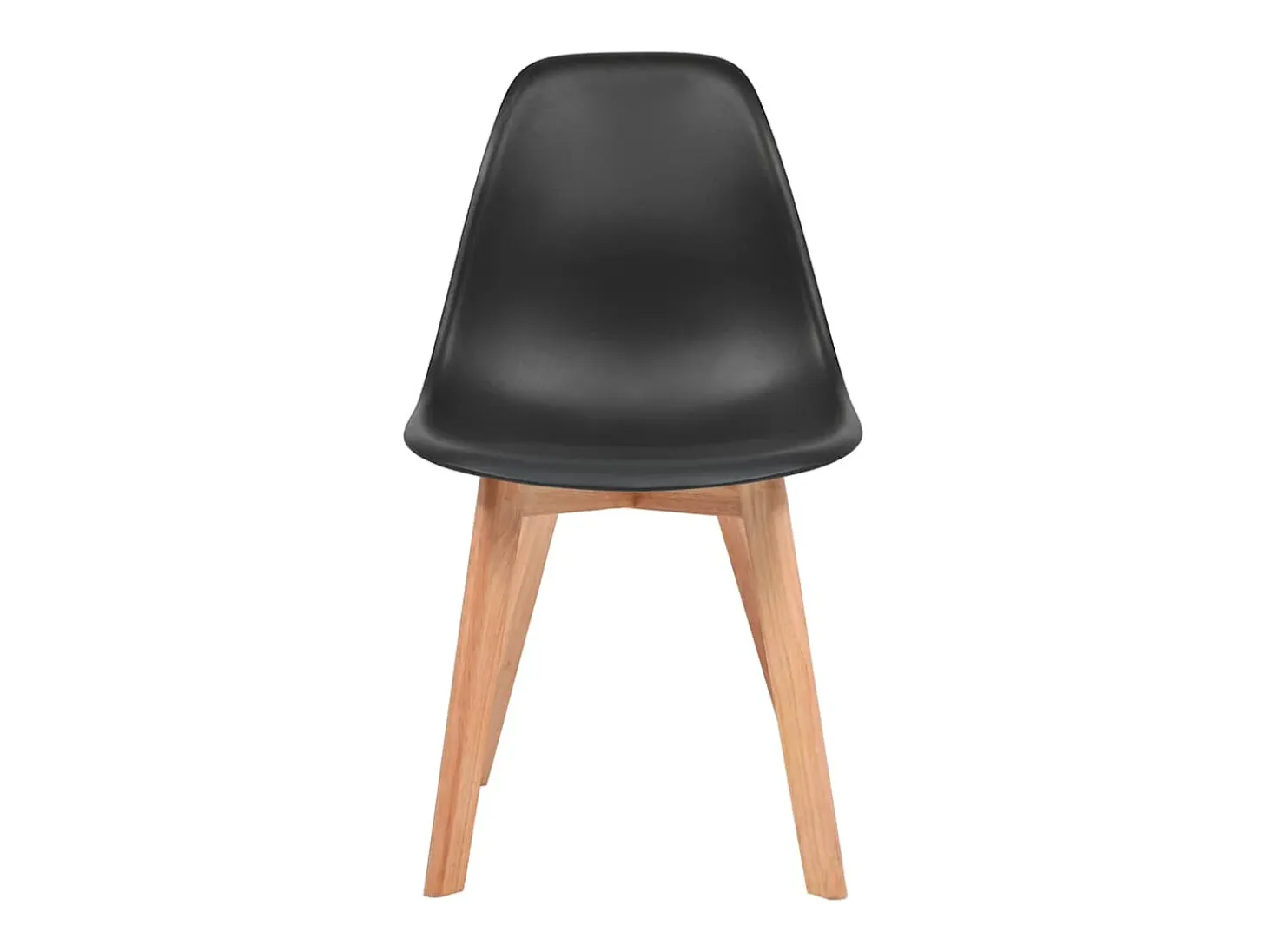 Sillas de comedor 2 unidades plástico negro