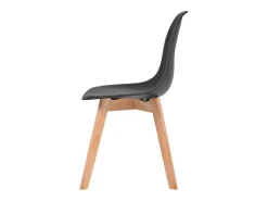 Sillas de comedor 2 unidades plástico negro