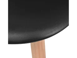 Sillas de comedor 2 unidades plástico negro