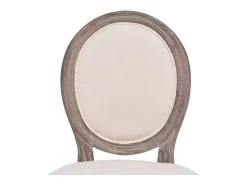 Sillas de comedor 6 unidades tela color crema