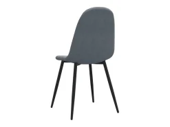 Sillas de comedor 2 unidades terciopelo gris oscuro