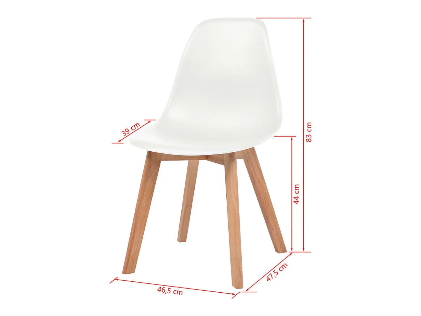 Sillas de comedor 6 unidades plástico blanco