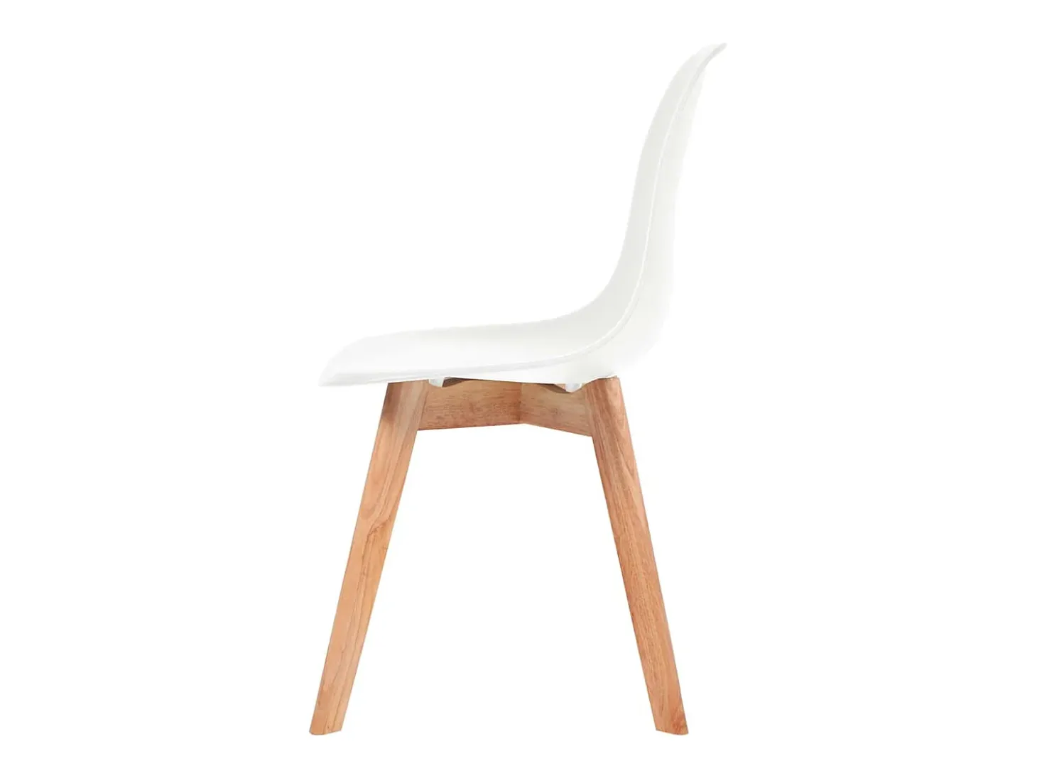 Sillas de comedor 6 unidades plástico blanco