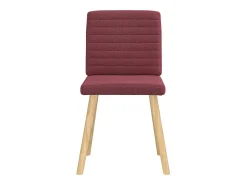 Sillas de comedor 2 unidades tela rojo tinto
