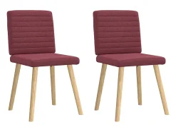 Sillas de comedor 2 unidades tela rojo tinto