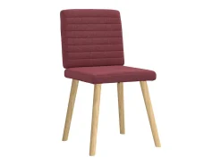 Sillas de comedor 2 unidades tela rojo tinto