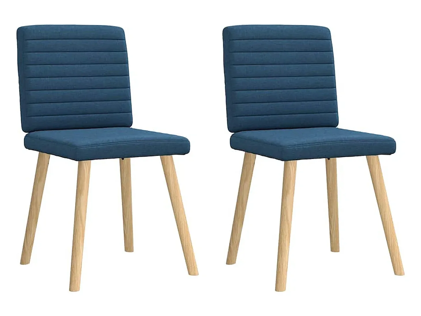 Sillas de comedor 2 unidades tela azul