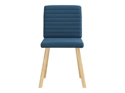Sillas de comedor 2 unidades tela azul
