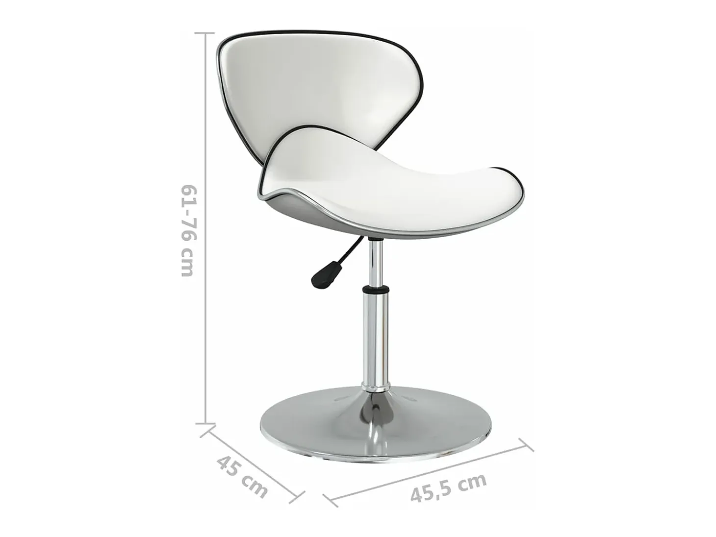 Sillas de comedor 2 unidades cuero sintético blanco