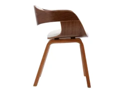 Sillas de comedor 6 unidades madera curvada y cuero sintético