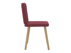 Sillas de comedor 6 unidades tela rojo tinto