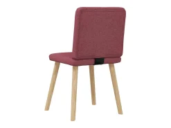 Sillas de comedor 6 unidades tela rojo tinto