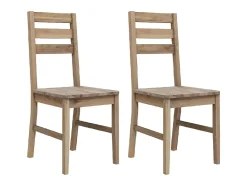 Sillas de comedor 2 unidades madera maciza de acacia