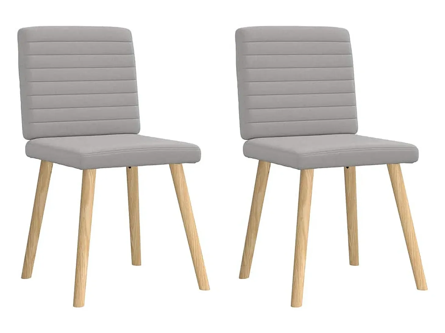 Sillas de comedor 2 unidades tela gris nube