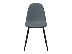 Sillas de comedor 6 unidades terciopelo gris oscuro