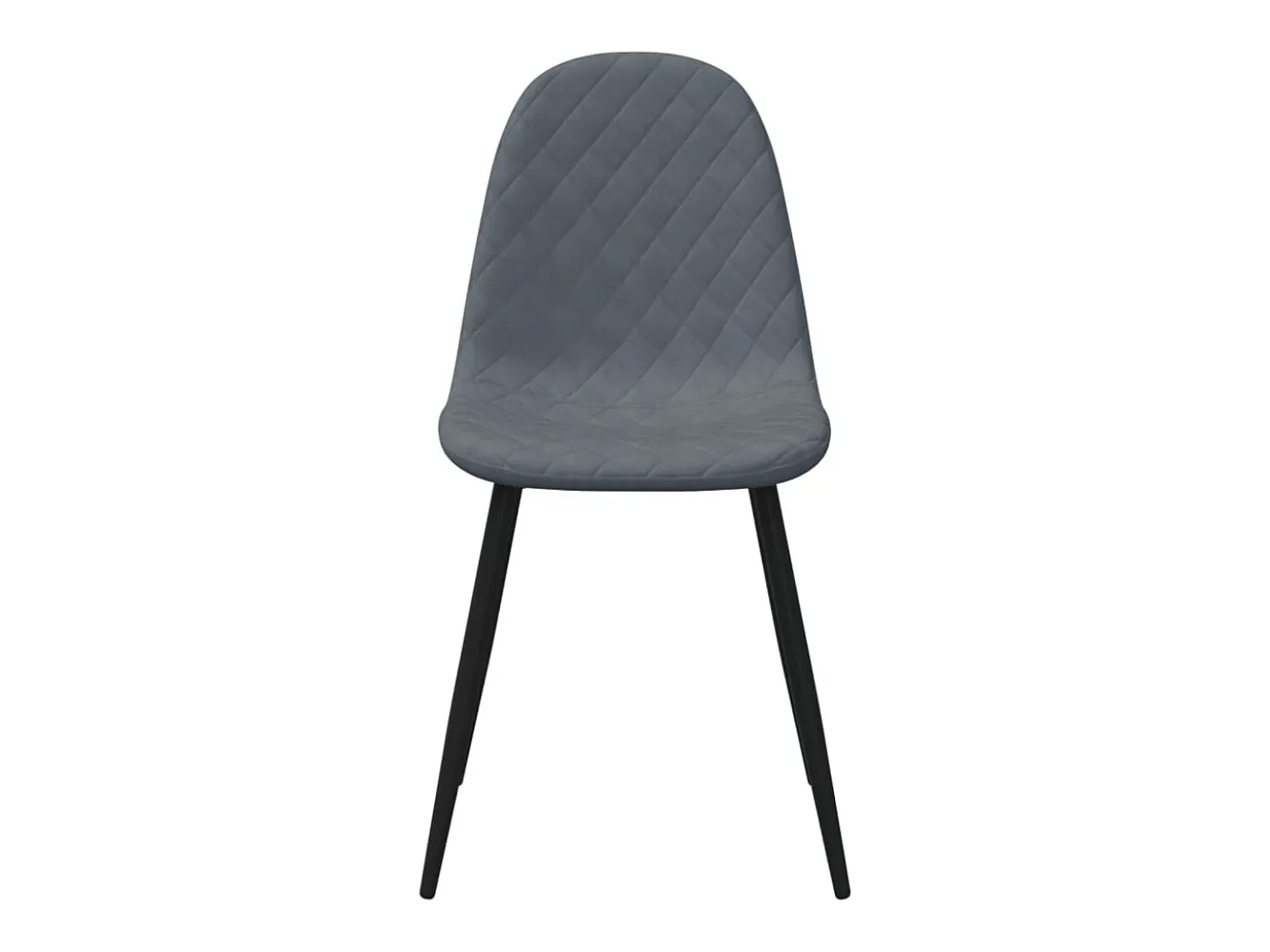 Sillas de comedor 6 unidades terciopelo gris oscuro