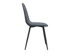 Sillas de comedor 6 unidades terciopelo gris oscuro