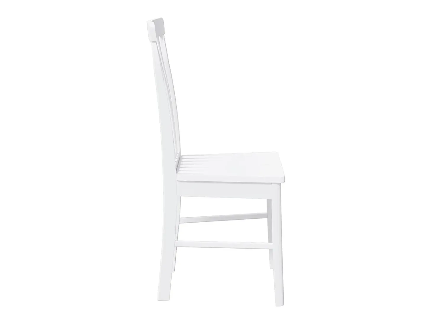 Sillas de comedor 2 unidades madera maciza de caucho blanco